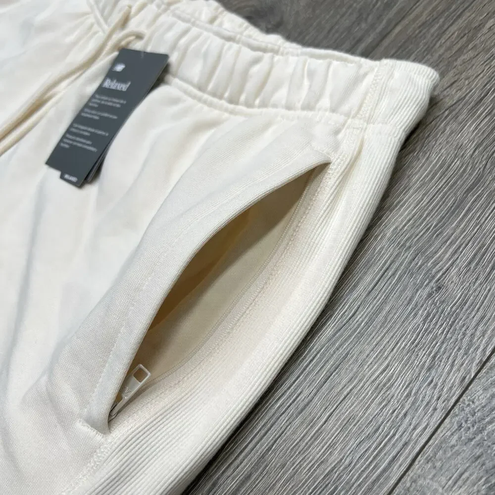 New Balance Shorts Size Large Mens Permafrost Yellow Tan French Terry 5